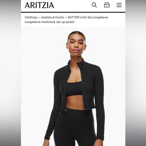 ARITZIA TNA BUTTER Limit Zip Up Mockneck Long Sleeve Jacket Size L